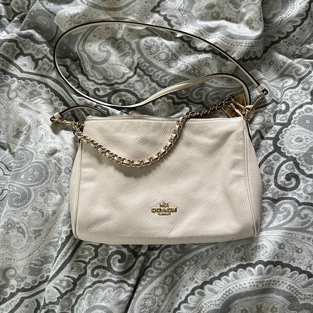 Coach cream crossbody bag